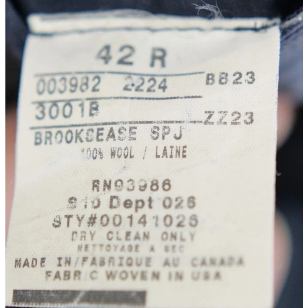 Brooks Brothers Blazer Men's 42R Black Brooksease Sport Coat Jacket